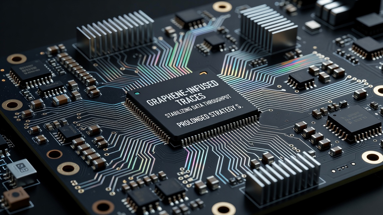 Engineers testing graphene-enhanced motherboard performance under extended load conditions in a laboratory setting