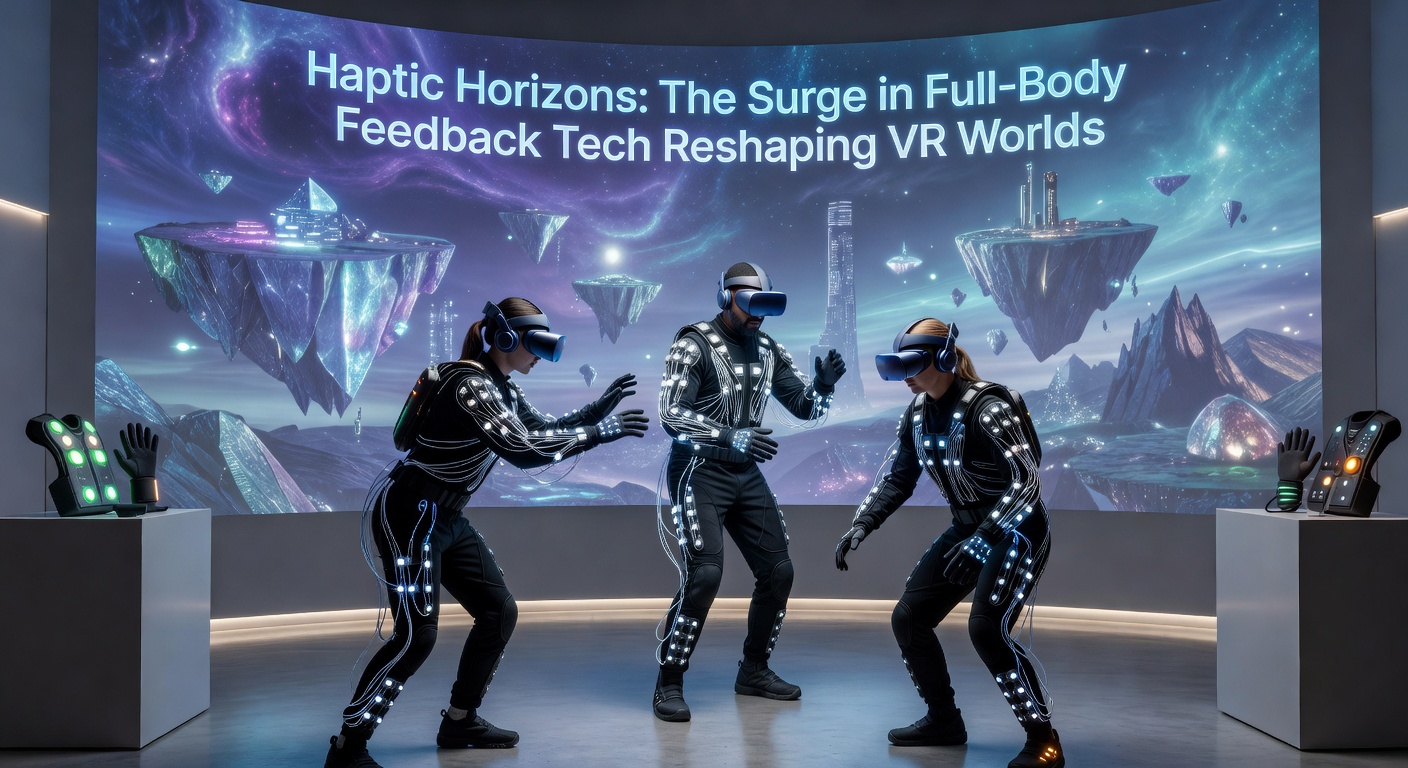 Close-up of haptic actuators on a VR suit's back panel, illustrating tiny motors and wiring that deliver precise vibrations during gameplay.
