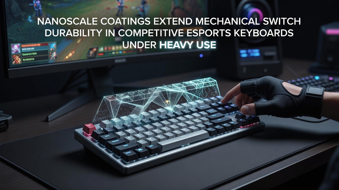 Esports player testing durability of coated mechanical switches during extended practice session